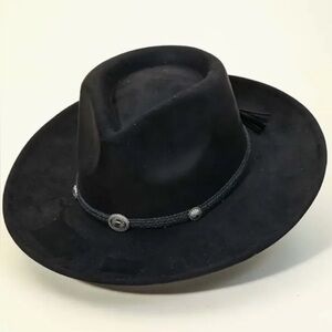 Black Suede Western Hat